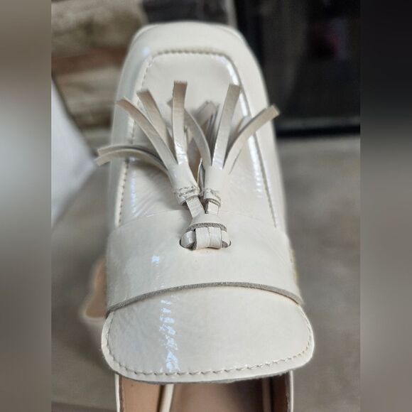 Tassel Chunky Platform Mule Women Square Toe Block Heel Sz 39/8 L'idea By Lori - Picture 4 of 13